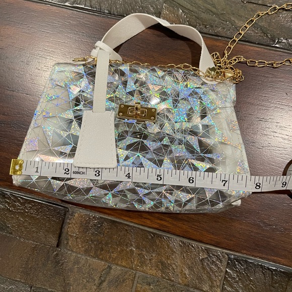 NWOT Transparent PVC Jelly Crossbody Girl Purse - Picture 5 of 8